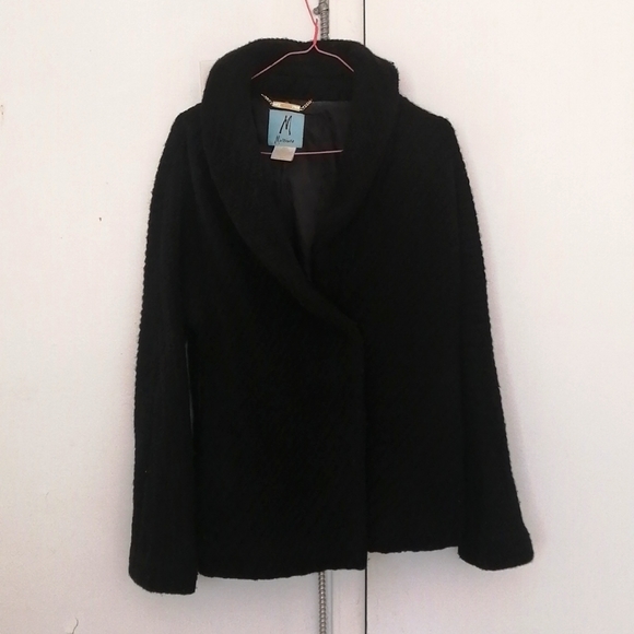 Luxury Marciano black wool winter coat - Picture 1 of 4
